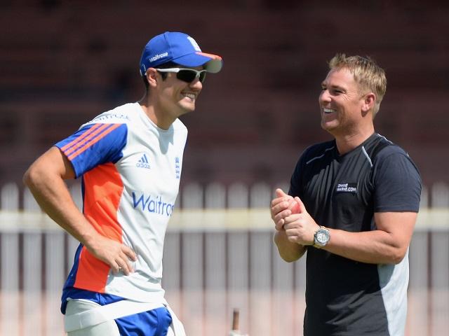Alastair Cook can even share a laugh with arch critic Shane Warne